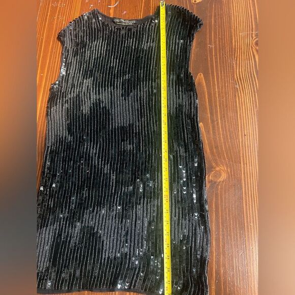 All Saints Mabli Hand Embellished Cocktail Dress Sz 0-6 Black Sequins - Picture 7 of 11